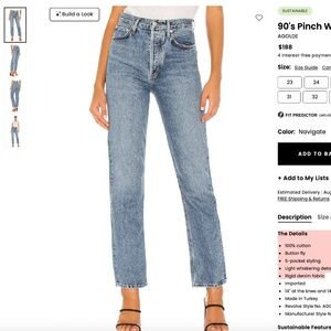 Agolde 90's Pinch Waist Jeans